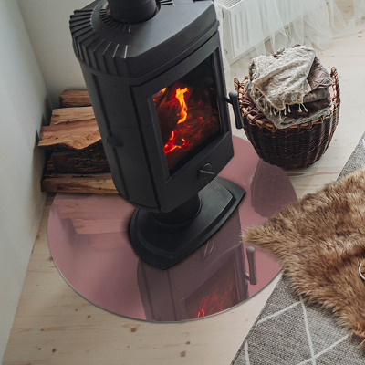 Placa de vidro temperado para lareira Cor rosa