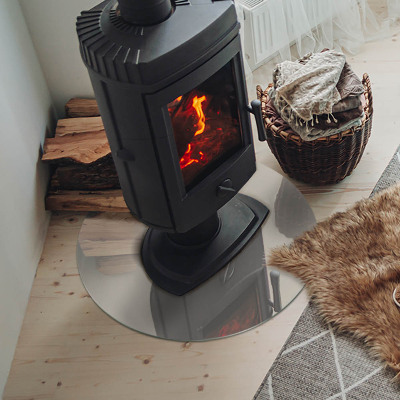 Placa de vidro temperado para lareira Cor creme claro