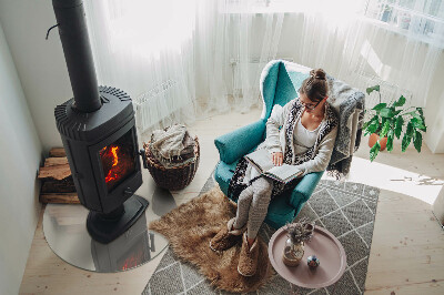 Placa de vidro temperado para lareira Cor creme claro