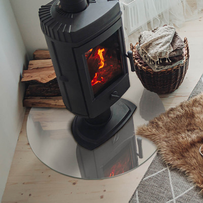 Placa de vidro temperado para lareira Cor creme claro