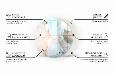 Base de vidro redonda para lareira Cor cinza