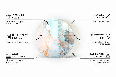 Base de vidro redonda para lareira Cor cinza
