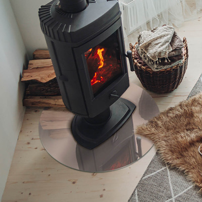 Placa de vidro temperado para lareira Cor Castanho Claro