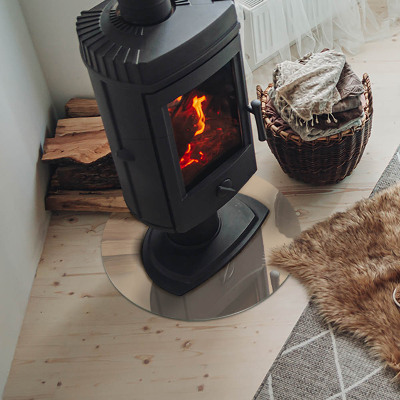 Placa de vidro temperado para lareira Cor Bege