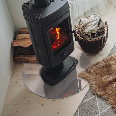 Placa de vidro temperado para lareira Cor Rosa Pálido