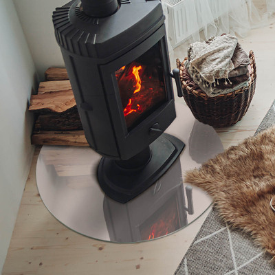 Placa de vidro temperado para lareira Cor Rosa Pálido