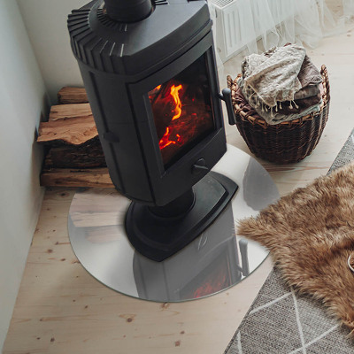 Placa de vidro temperado para lareira Cor marfim