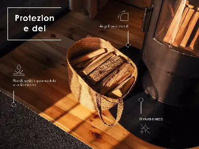 Base retangular para proteção de piso em chapa metálica preta