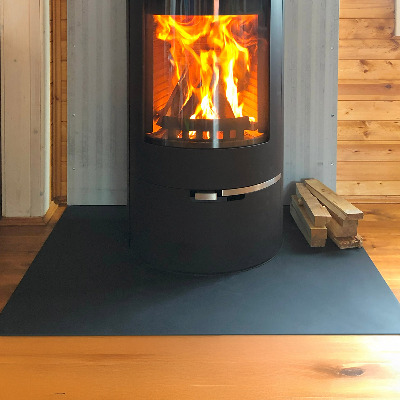 Rectangular base para proteção do piso preto em chapa metálica