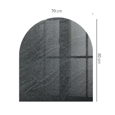 Base de vidro semi-oval para lareira Motivo de pedra natural