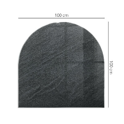 Base de vidro semi-oval para lareira Motivo de pedra natural