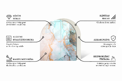 Base de vidro para lareira Corte transversal de anéis de árvores em estilo realista