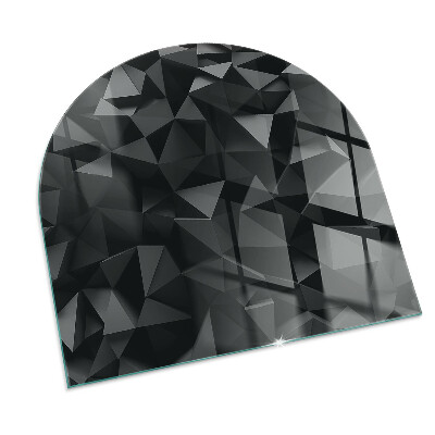 Base de vidro semi-oval para lareira Sistema geométrico multidimensional