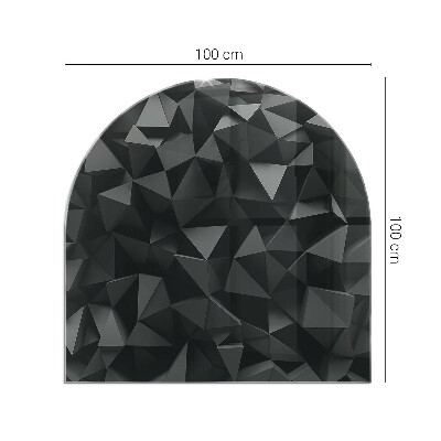 Base de vidro semi-oval para lareira Sistema geométrico multidimensional