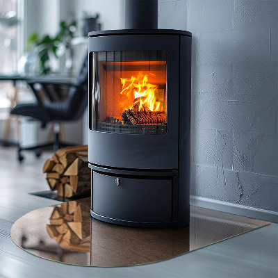 Base de vidro para lareira Motivo florestal ecológico