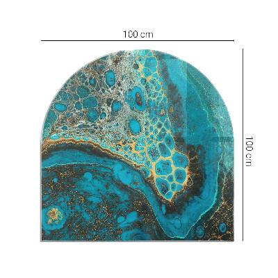 Base de vidro semi-oval para lareira Formas abstratas inspiradas na natureza