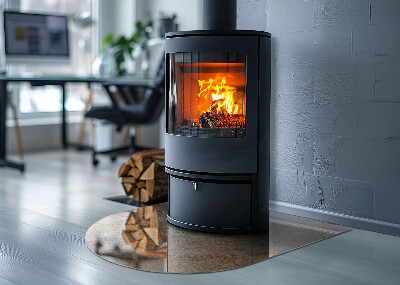 Base de vidro para lareira Padrão inspirado em pedra