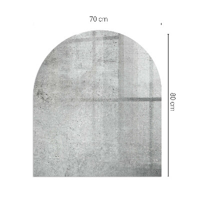 Base de vidro semi-oval para lareira Padrão de concreto bruto