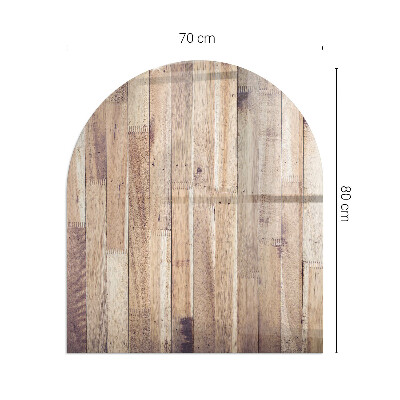 Base de vidro semi-oval para lareira Estilo geométrico de madeira
