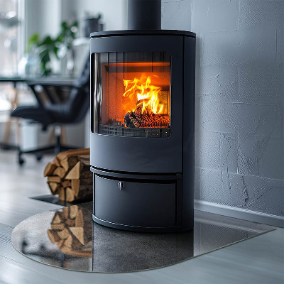 Base de vidro para lareira Motivo de textura natural