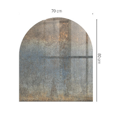 Base de vidro semi-oval para lareira Padrão abstrato com textura