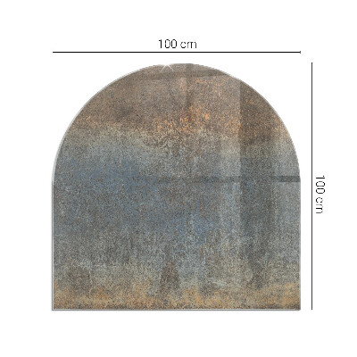 Base de vidro semi-oval para lareira Padrão abstrato com textura