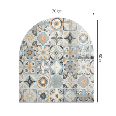 Base de vidro para lareira Padrões de azulejos em estilo mosaico