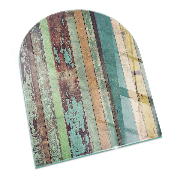 Base de vidro para lareira Tons de tábuas em uma combinação única