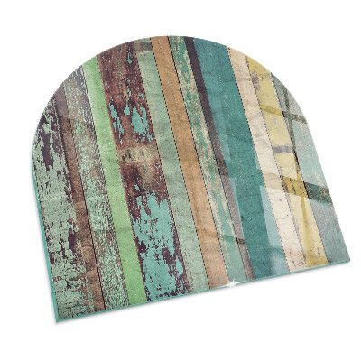 Base de vidro para lareira Tons de tábuas em uma combinação única