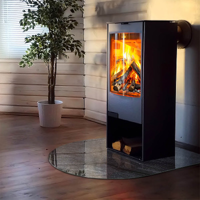 Base de vidro para lareira Motivo de textura de rocha