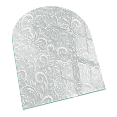 Base de vidro para lareira Padrão floral chique