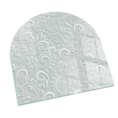 Base de vidro para lareira Padrão floral chique