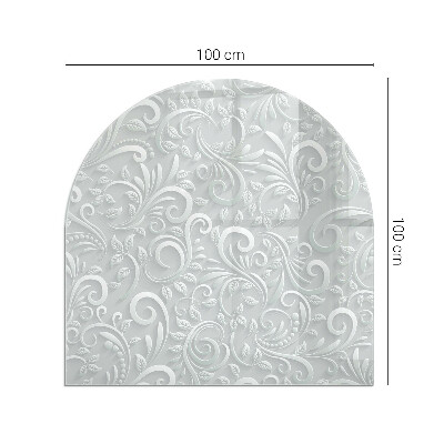 Base de vidro para lareira Padrão floral chique