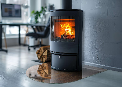 Base de vidro para lareira Motivo de ferrugem no fundo