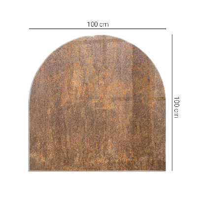 Base de vidro para lareira Motivo de ferrugem no fundo