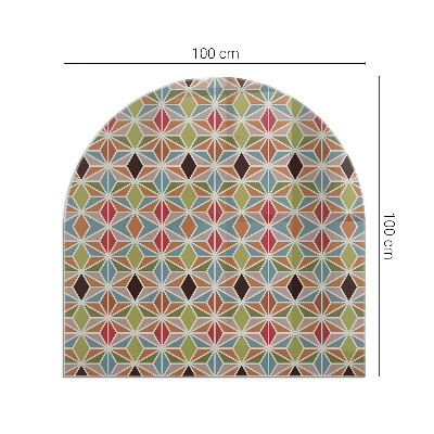Base de vidro para lareira Grades geométricas em formas