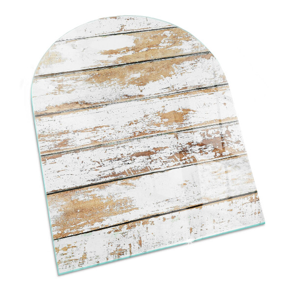 Base de vidro para lareira Uma tábua de madeira desgastada