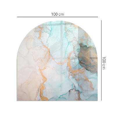 Base de vidro para lareira Padrão em formas dinâmicas