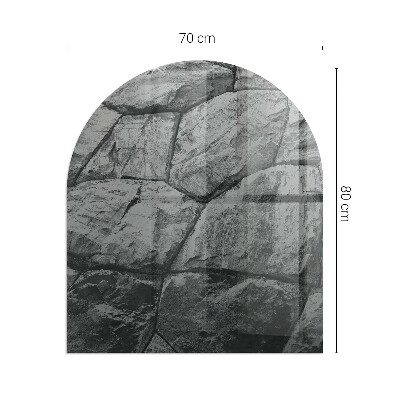 Base de vidro para lareira Padrão inspirado em pedra