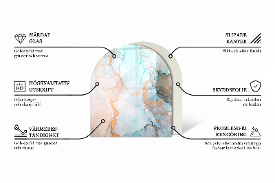 Base de vidro para lareira Padrão inspirado em pedra