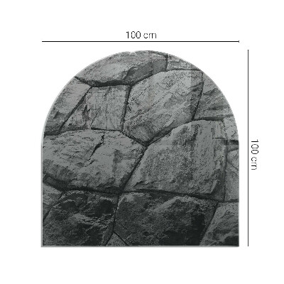 Base de vidro para lareira Padrão inspirado em pedra