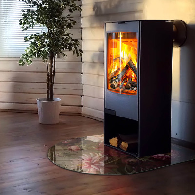 Base de vidro para lareira Close-up de um buquê de flores