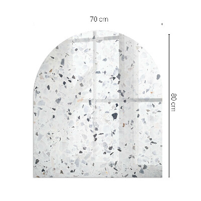 Base de vidro semi-oval para lareira Partículas em estilo de pedra