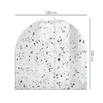 Base de vidro semi-oval para lareira Partículas em estilo de pedra