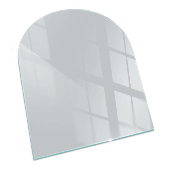 Base de vidro semi-oval para lareira Cor cinza