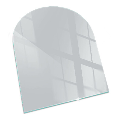 Base de vidro semi-oval para lareira Cor cinza