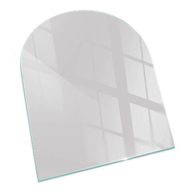 Base de vidro semi-oval para lareira Cor cinza