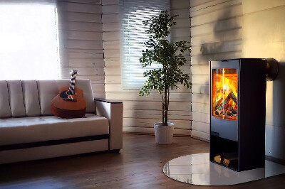 Base de vidro semi-oval para lareira Cor Roxo Claro