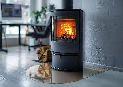 Base de vidro para lareira Cor Bege