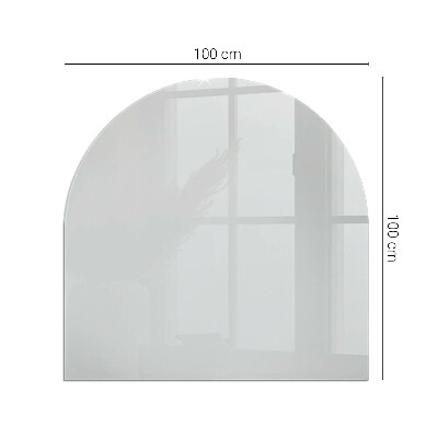 Base de vidro semi-oval para lareira Cor cinza